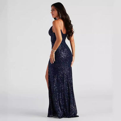 Women Cocktail Nightclub Club Beaded Elegant Sequ Dress