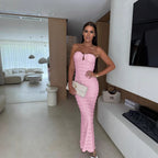 Summer Sexy Slim Tube Top Package Hip Cocktail Dress