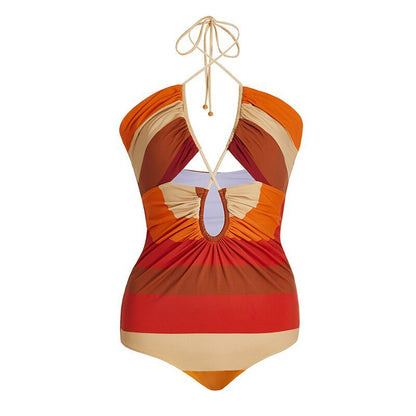 Orange with Stripes Swimsuit