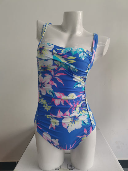 Blue with White Flowers