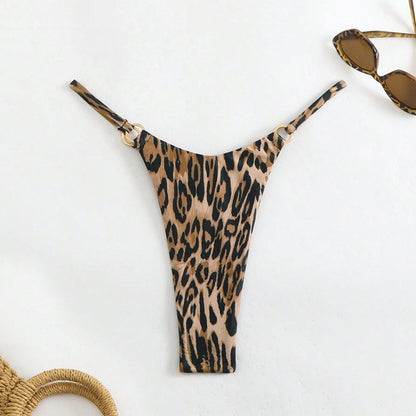 Bikini sexy con estampado de leopardo, bikini de tres puntos, bañador sexy para mujer