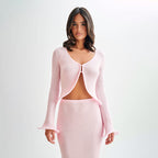 Autumn Beach Suit Women Solid Color Sexy Knitted Hollow Out Cutout Beach Bikini Swimsuit Outwear Mangar