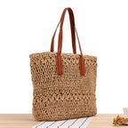 Summer Hollow Out Cutout out Woven Bag Paper String Shoulder Straw Bag Casual Beach Women Bag Rico