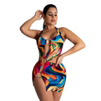 Vêtements pour femmes Maillot de bain pour femmes Robe imprimée colorée
