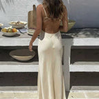 Casual Holiday Lace up Backless Strap Dress Spring Summer CKK