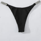 Women Solid Color Diamond Bikini Swimming Trunks CSC