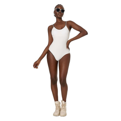 White Jumpsuit Suspender