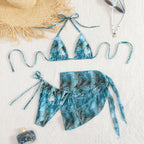 Sexy Printing Split Three Piece Bikini Swimsuit BALANCE