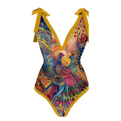 Peacock Printings Swimsuit
