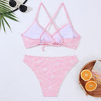 Women Vacation Lace up Sexy Bikini Swimsuit CSC