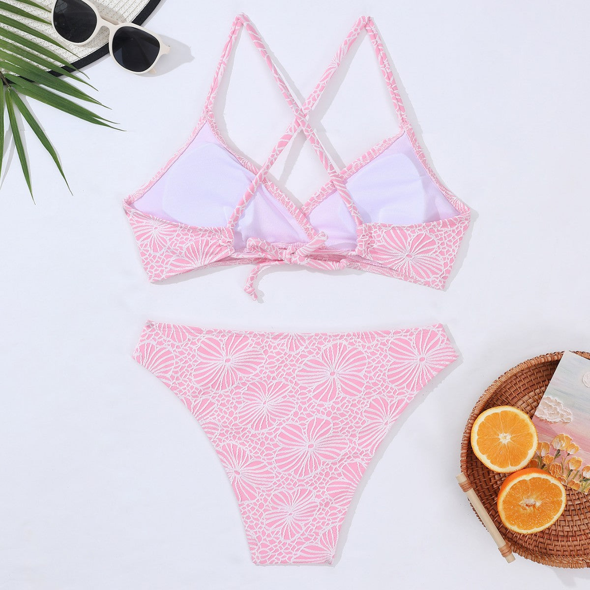 Women Vacation Lace up Sexy Bikini Swimsuit CSC