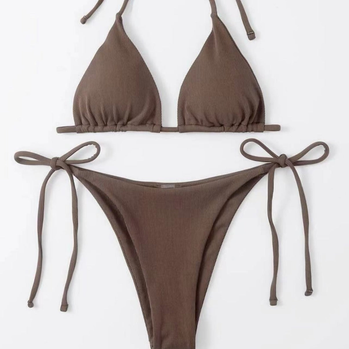 Bikini sexy de tres puntos dividido para mujer, traje de baño de playa de primavera, bikini