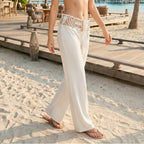 Solid Color Sexy Cutout Knitted Beach Dress Bikini Swimsuit Blouse Sun Proof Trousers Mangar