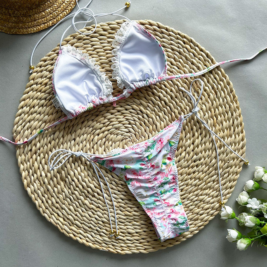 Bikini Sexy Bikini Lace Printing Split Women Swimsuit Swimsuit Ellie