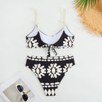 Sexy Split Three Piece Polyester Swimsuit Women Chiffon Dress Swimsuit Outfit BeautyLady