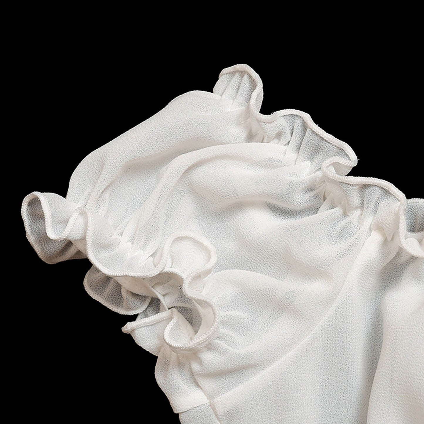 Pure White Strapless Mesh Sexy Split Suit