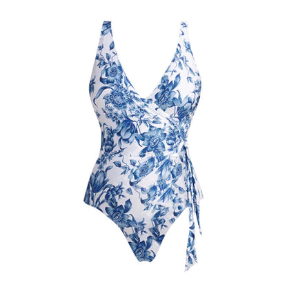 V-neck One-Piece Swimsuit