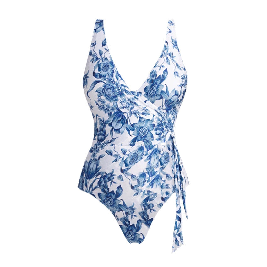 V-neck One-Piece Swimsuit