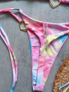 Floral Print Love Accessories Bikini Set Low Waist Lace up Biquini Amber