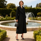 Women French Long Sleeve Loose Diamond Coat Autumn High Sense Show Thin Black Windbreaker Sailfish
