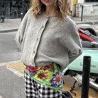 Pull à manches longues boutonné style français, collection automne-hiver pour femme