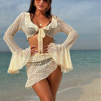 Sexy Lace Mesh Four Piece Swimsuit Bikini SanYuva