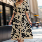 Summer Women Shirt Floral Printed Dress HUNDRED