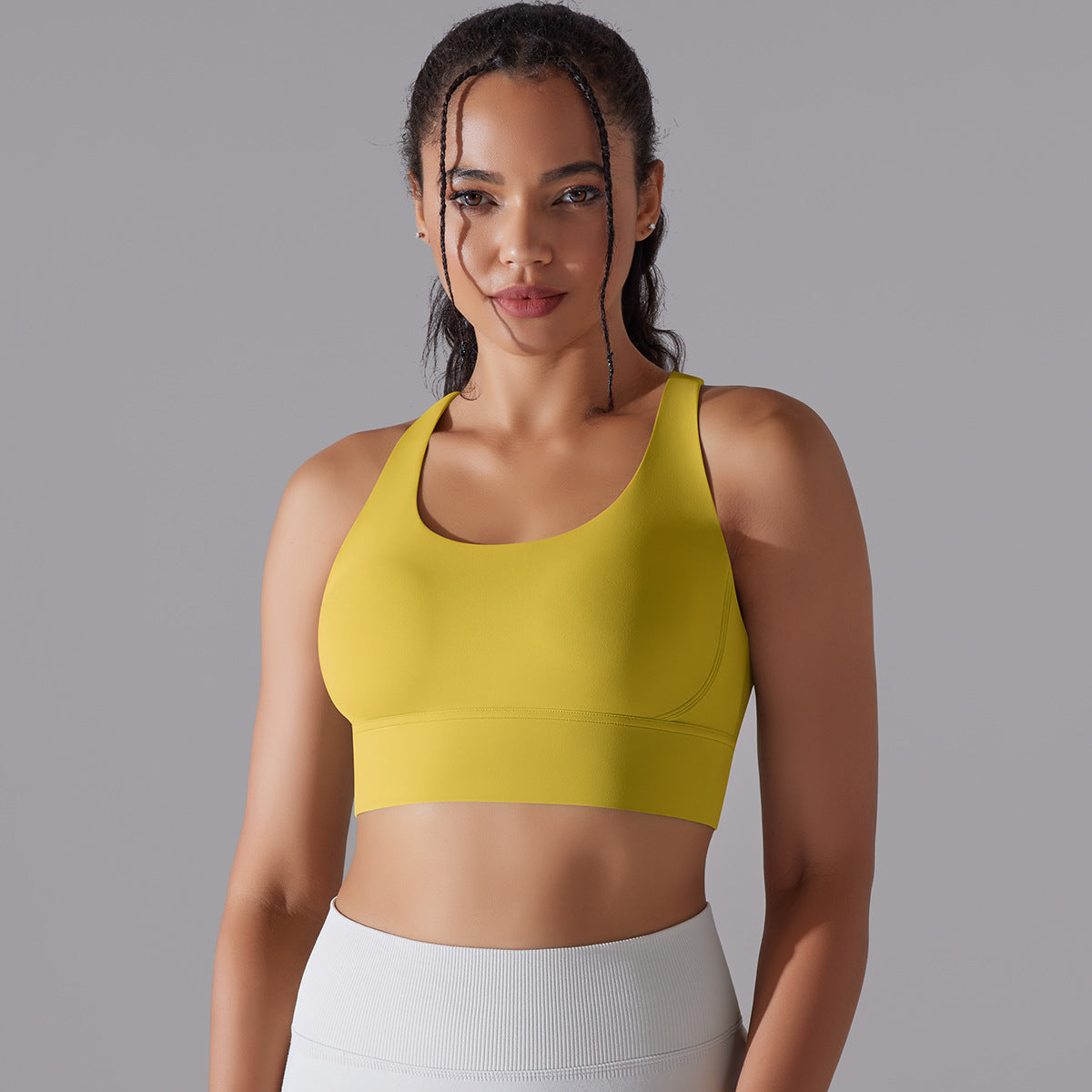 Sous-vêtements de sport effet seconde peau, push-up, sexy, sans coutures, une pièce, bonnet, dos nu, soutien-gorge de yoga, débardeur de course et d'entraînement pour femme
