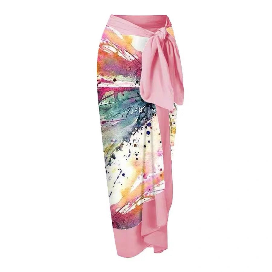 Traje de baño de una pieza con estampado para mujer, estilo europeo, estilo retro francés, para adelgazar el vientre.