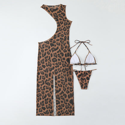 Traje de baño de manga larga de dos piezas, traje de baño corto, estampado, sexy, para mujer