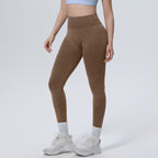 Seamless Knitted Stone Washed Yoga Pants High Waist Hip Lift Tight Trousers Running Sports Fitness Yoga Trousers for Women NESHA