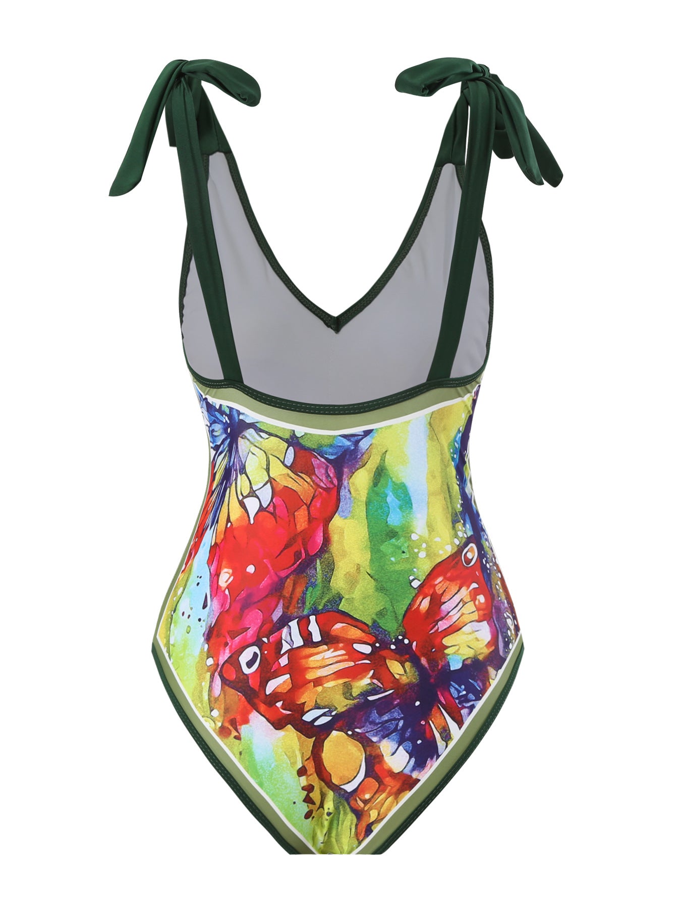 Traje de baño Lonkey estampado de dos piezas, traje de baño conservador, bikini para mujer