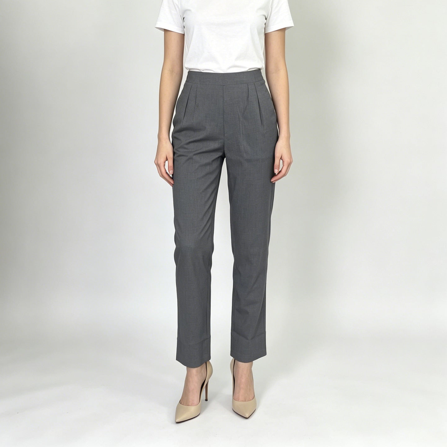 Pants Elegant All Matching Elastic Waistband Stretch Pocket Work Pant Women Office Casual Pants Rogan
