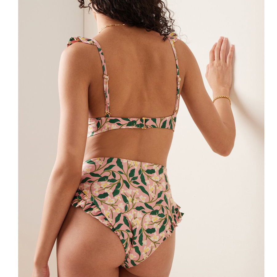 Three Piece Set Bikini Sexy Bikini Split Swimsuit Women Chiffon Dress Swimsuit Outfit BeautyLady