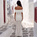 Solid Color Sexy Knitted Hollow Out Cutout Beach Cover up Bikini Swimsuit Beach Women Mangar