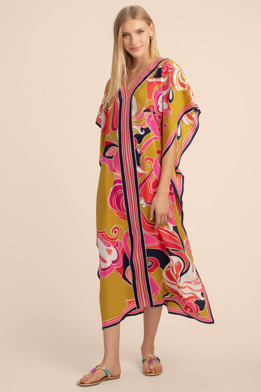 Bata estampada de tela para vacaciones, informal, para playa, bikini