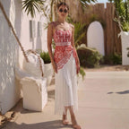 Swimsuit Ethnic Tassel One Piece Swimsuit Women Wrap Skirt Sets ShineRealm