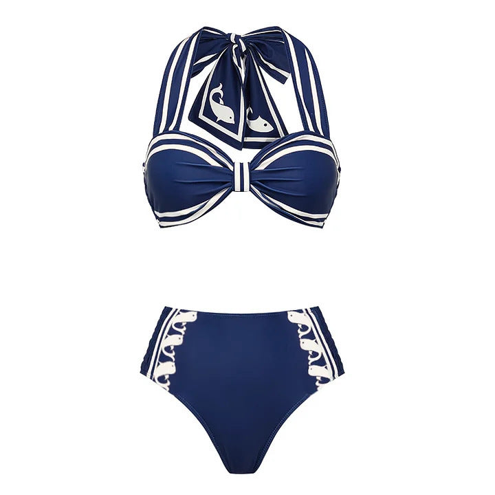 Blue Split Swimsuit