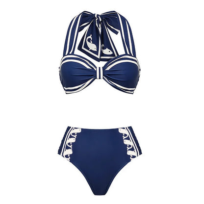 Blue Split Swimsuit