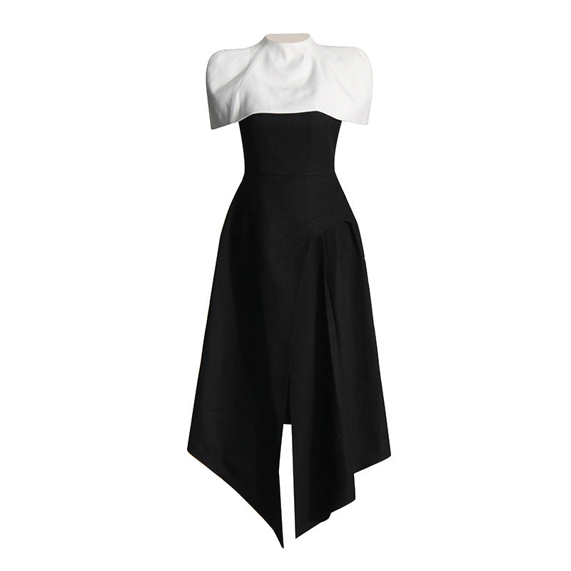 Elegant Vietnam Special Interest Design Detachable Pullover Patchwork Cami Dress Women Summer Slit Dress Women Sailfish