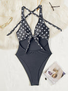 Bikini Double One Piece Swimsuit Polka Dot Bikini Swimsuit Women Backless Swimsuit Sexy CHENS