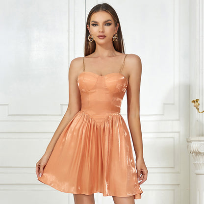 Dress Summer Suspenders Mercerized Petti dress High End Dinner Party Birthday Dress