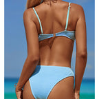 Maillot de bain bikini sexy dos nu en tissu serpent pour femme