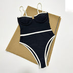 One Piece Swimsuit for Women Bikini Lady Sexy Stitching Swimwear Bikini Ellie