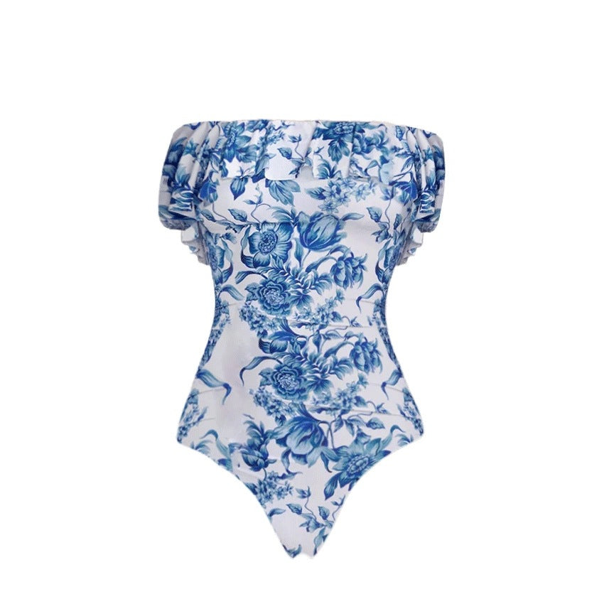 Tube Top One-Piece Swimsuit
