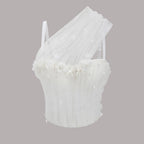 Fairy Sexy Mesh Pearl Suspender Vest Women Short Stretch Body Shaping Boning Corset Bra WildQueen