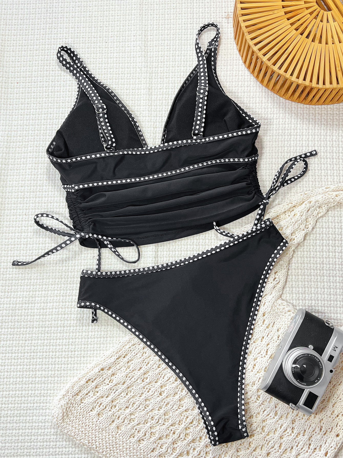 Black One Piece Swimsuit Women Bikini Bikini Swimsuit DOUBLEOUT