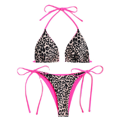 Leopard Print with Rose Red