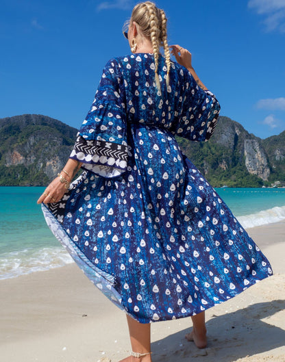 Rayon Printed Cardigan Holiday Casual Beach Bikini Cover Colors