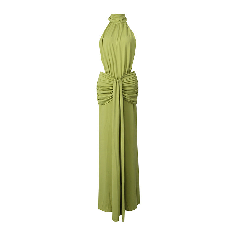Summer High Neck Sleeveless Backless Sheath Dress for Women Ory